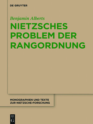 cover image of Nietzsches Problem der Rangordnung